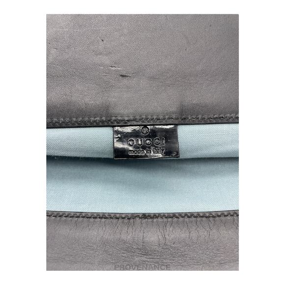 🔴 Gucci Microsuede Shopping Tote - Powder Blue - Picture 6 of 7